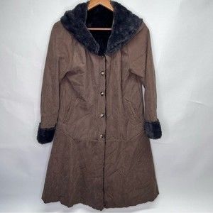 Women’s Vintage leather suede trench coat size large